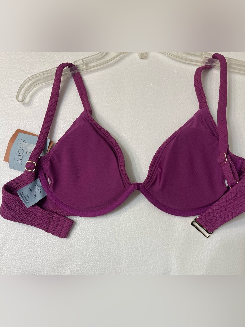 Shade & Shore Raspberry Textured Underwire Bra - Picture 4 of 4
